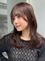 ノイカーム(noi Calm) 顔周りレイヤーカットグレージュカラーくびれボブベージュカラー