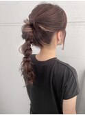 カジュアルヘアセット高め玉ねぎヘア　渋谷ヘアセットmutsuki