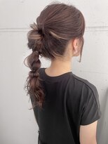カジュアルヘアセット高め玉ねぎヘア　渋谷ヘアセットmutsuki