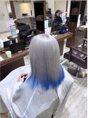 ホワイトシルバー×ブルー