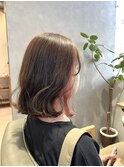 大人美人透明感カラーインナーカラーハイトーンホワイトピンク