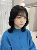 韓国風くびれミディアムヘア