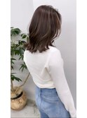 くすみベージュマロンベージュホワイトブロンド細めハイライト
