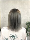 グレージュ ルーツカラー ブリーチ