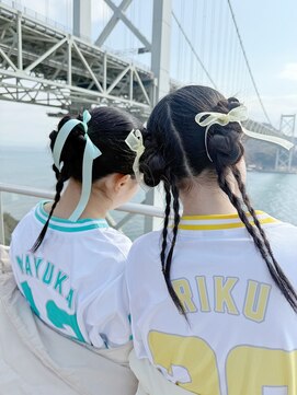 サロン ド ユーア(salon de yuua) ライブやダンスにぴったりリボンヘアアレンジ