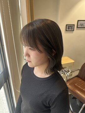 チュール バイ ラランジェ 横川店(ture by LARANJE) オリーブブラウン×ボブ