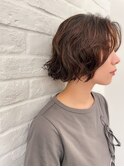 ニュアンスパーマボブ顔周りレイヤーカット前髪パーマ