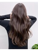 くすみベージュマロンベージュホワイトブロンド細めハイライト
