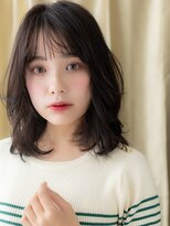 カバーヘア ブリス 戸田公園西口店(COVER HAIR bliss) ウェットヘア黒髪くせ毛風エアリーミディアムA1戸田公園30代40代