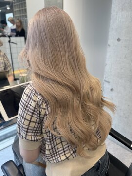 サンクマーケット 渋谷(cinq MARKET) 渋谷ブリーチカラーハイトーンカラーミルクティーベージュ30代