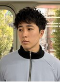 スパイキーショートメンズピンパーマ