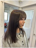 ミディアムレイヤー　まろやかグレージュカラー