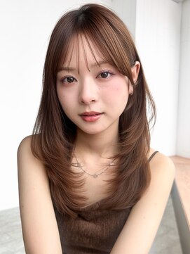 アイティーバイアルバム 松戸店(IT by ALBUM) フェイスフレーミング前髪カット顔周りレイヤーロング_F21068