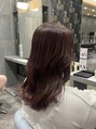 クロン 美容室(clon)&nbsp;艶感ピンクブラウンカラー