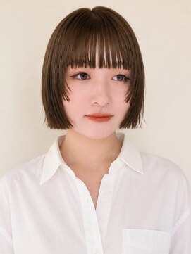 ノラ ギンザ(NORA GINZA) 【喜友名】ボブレイヤーボブ髪質改善ストレートパーマブラウン