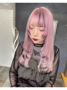 アミ ヘアー ガーデン(ami hair garden) レイヤーカット×裾カラーブラック