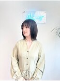 GLANZ_黒髪/小顔/オリーブグレー/ココアベージュ
