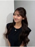 前髪顔まわり韓国へアレイヤーカットサイドバンク2way韓国