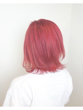 カプア 仙台駅前店(Kapua) ダブルカラー/チェリーピンク/春カラー/外ハネボブ