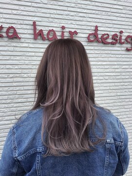 ヒカ ヘアーデザイン(Hika hair design) ラベンダー×バレイヤージュ