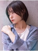 baLon.fem【yu-ma】ショート ミニボブ 　ネイビーアッシュ