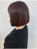 前下がり/小顔/グラボブ/暗めカラー/ツヤ髪/30代40代50代