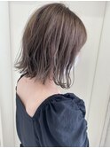 ヘーゼルベージュ×切りっぱなしボブ♪