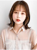ケアカラーこなれミディ小顔カット似合わせカット大人可愛い