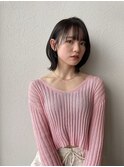 ミディアムレイヤースタイル【郡山美容室/顔まわり/艶髪】
