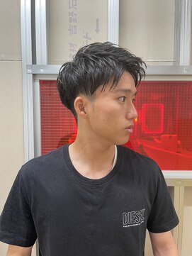 メリケンバーバーショップ トーキョー(MERICAN BARBERSHOP TYO) YS STILE.束感ショート.波巻き.ハイライト.マッシュパーマ90