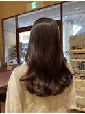 たぷっとlong × ピンクブラウン #韓国ヘア