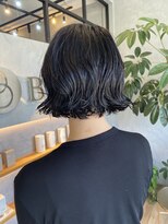 ベーシス(Basis) 【Basis福田】ネイビーグレー×ボブパーマ