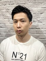 グレイスフル バーバープラチナム 六本木店(Graceful Barber platinum)&nbsp;ツーブロック/ショート/ビジネス/アップバング/黒髪/束感/爽やか
