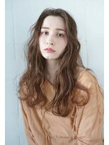 シェル 立川(shell) くびレイヤーエモージュ前髪ピンクベージュワンカール【立川】