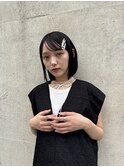 ◎切りっぱなしボブ縮毛矯正ミニボブストレートパーマ