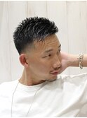 ザクザク軽め質感ソフトハイフェード理容室グラデーション