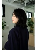 韓国風毛先だけパーマ