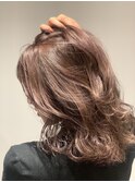ピンクブラウンショートミディアムセミロング10代20代