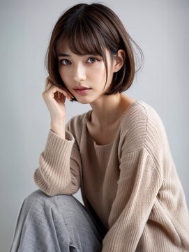 ラ ブレス 北浜プラザ(LaBless) 透明感_前髪ありボブ20代30代40代50代(北浜)