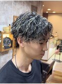 2wayハイライト波巻きパーマ/縦落ちパーマ/ツイストスパイラル