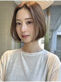 大人ボブショートボブ小顔ボブ前髪なし軽めボブ髪質改善表参道