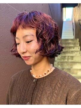 ナループロアオハナ(Nalu pu loa ohana) ミニボブパーマゆるめパーマくせ毛風パーマ