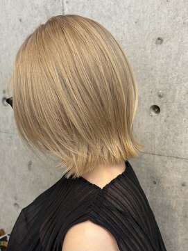 ワークス 下北沢(WORKS) ブロンドボブ●ケアブリーチ使用
