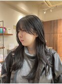 顔まわりレイヤーハッシュカット