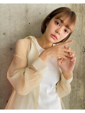 ミンナノポリシー(MIN NANO//POLICY) ベージュ系ミニボブ