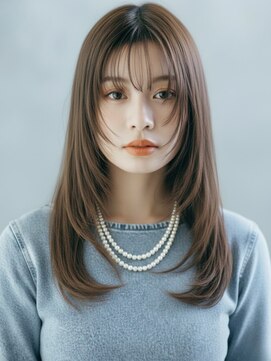 コトナ 越谷店 セミロング20代30代ストレートレイヤー前髪なし前髪あり越谷