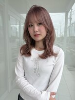 サラビューティーサイト 九大学研都市店(SARA Beauty Sight) ピンクベージュ/ケアブリーチカラー/レディーススタイル