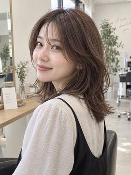 フレイムス ヘアアンドリラックス 大宮東口店(Frames) ミディアムヘア/チャコールグレー/白髪染め/髪質改善/大宮駅