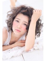 ヘアーズベリー 近鉄八尾店(hairs BERRY) BERRY/デザインカラー＿厚めバング＿ローライト＿スリークボブ