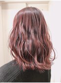 ピンクブラウン/ピンクカラー/韓国/髪質改善/福岡/天神/大名